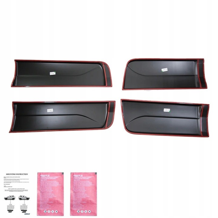 Door Cladding Set Ford Ranger 2012-2022 — ABS, Matt Black - view 3