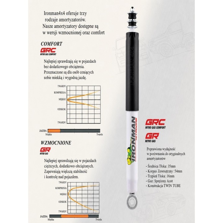 Front shock absorber Ironman 4x4 Toyota Hilux 12639GR