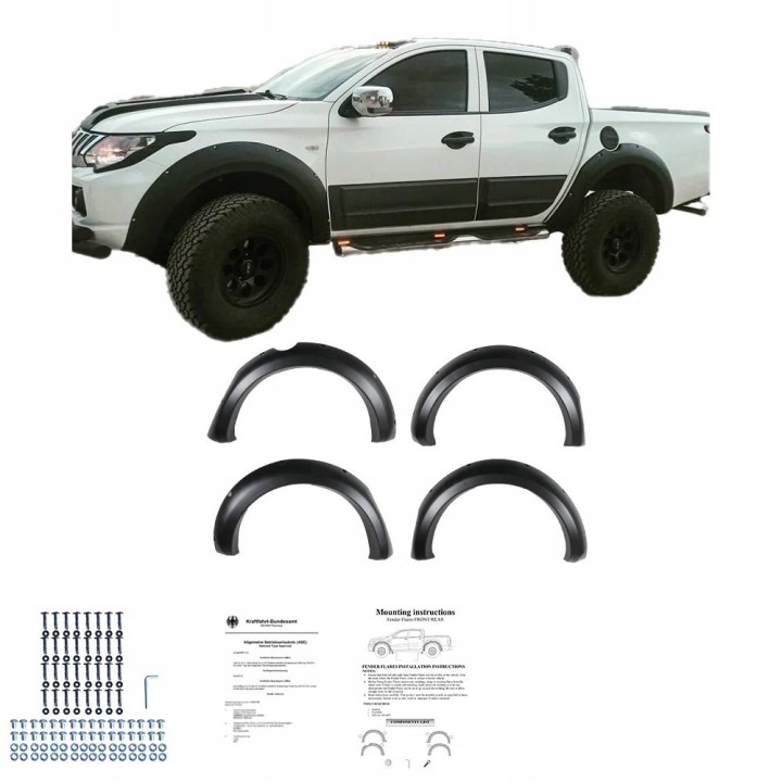 Fender Flares for Mitsubishi L200 2015-2019, set of 4
