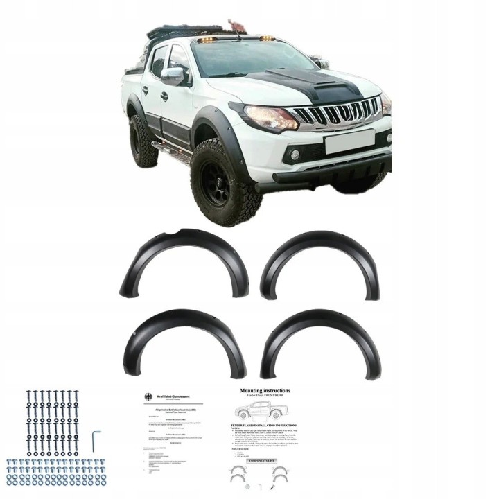 Fender Flares for Mitsubishi L200 2015-2019, set of 4 - view 3
