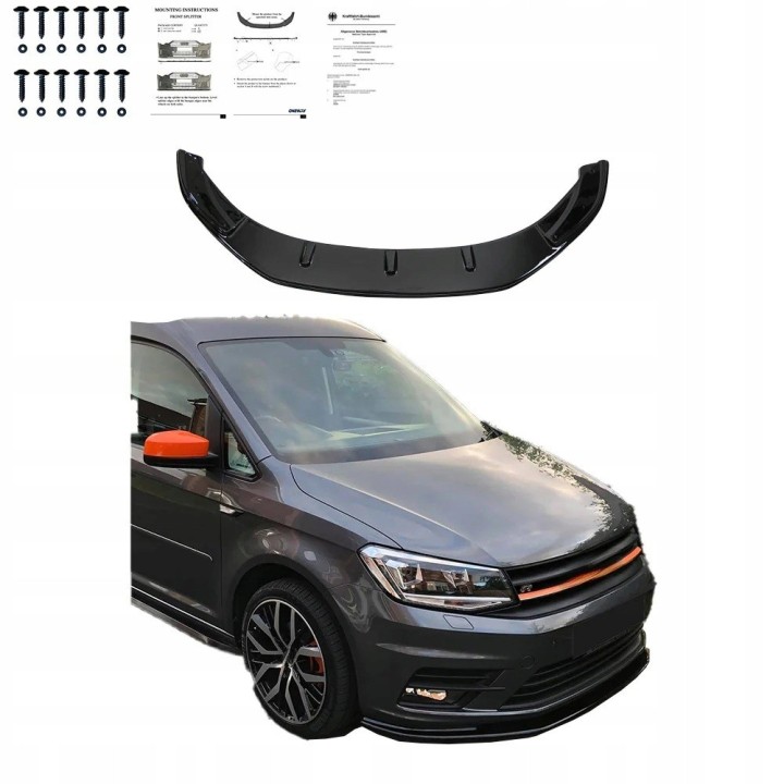 Front Bumper Splitter VW Caddy MK4 2015-2021