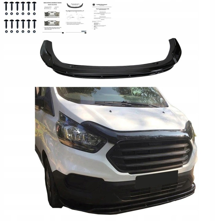 Front Bumper Splitter Ford Transit Custom 2018+