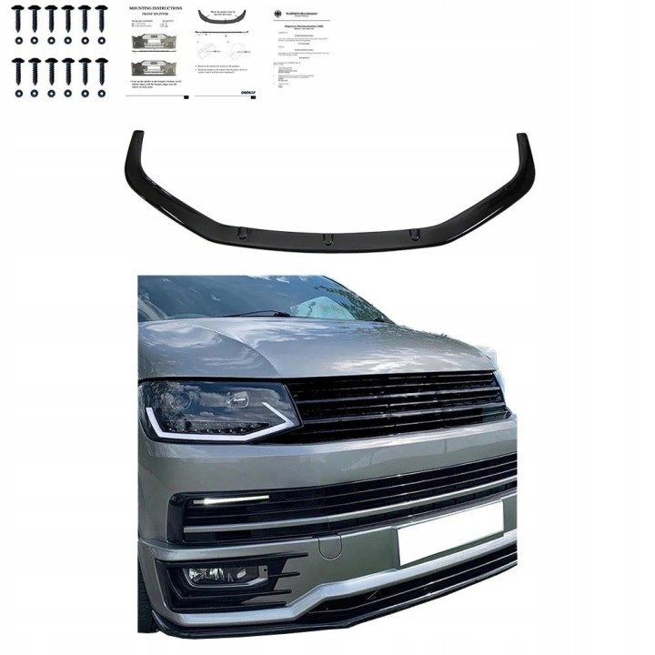 Front Bumper Splitter VW T6 Sportline 2015-2019