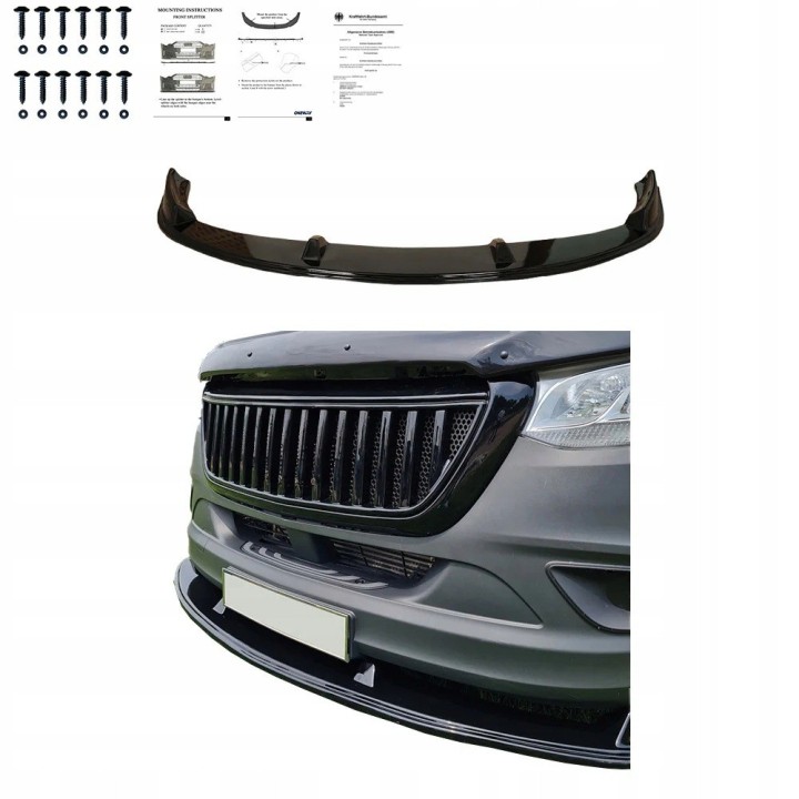 Front Bumper Splitter Mercedes Sprinter 2018+