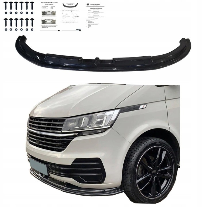 Front Bumper Splitter VW T6.1 2019+ Version 1