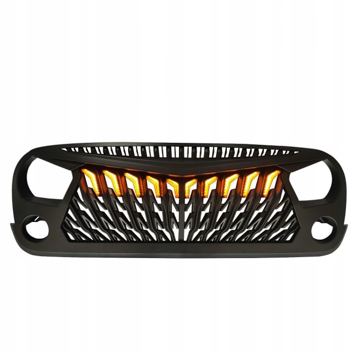 Front Grille, ABS, with LED Lighting - Jeep Wrangler JK/JKU 2007-2017