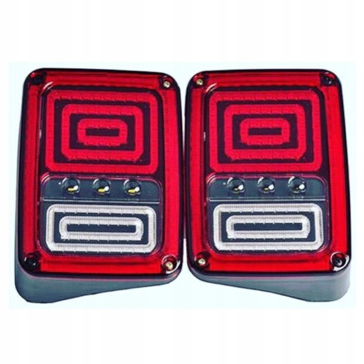 LED Tail Lights with Sequential Indicators TopFire - Jeep Wrangler JK/JKU 2007+