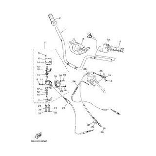 Yamaha 3B4-26311-20-00 linka gazu