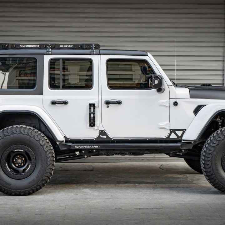 FURY Rocker Panel Covers Jeep Wrangler JLU 4-door — aluminium set - view 2