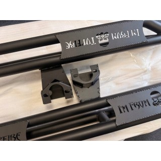 TopFire Tubular Steel Side Steps Jeep Wrangler JL 4-door 2018-2026