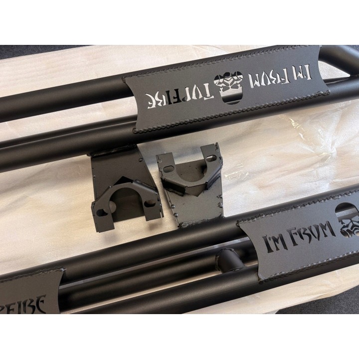 TopFire Tubular Steel Side Steps Jeep Wrangler JL 4-door 2018-2026
