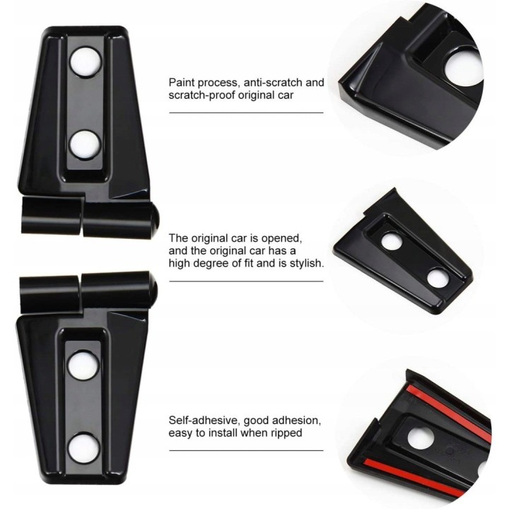Door Hinge Covers Jeep Wrangler JK 4-door 2007-2017