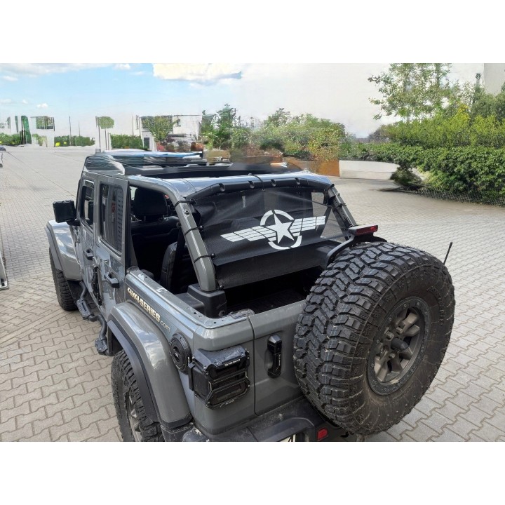 Rear Sun Shade Mesh Jeep Wrangler JLU from 2018