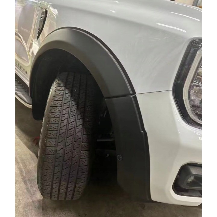 OEM-Style Fender Flares Ford Ranger T9 2022+ — +6-7 cm, Matt Black, PDC Version