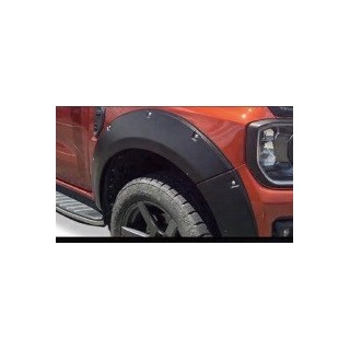 Fender Flares Ford Ranger T9 2022+ — +6-7 cm, Black, Bolt-Look, PDC Version