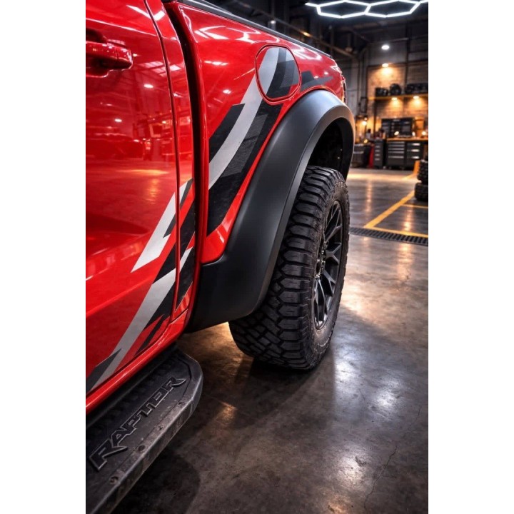 Fender Flares Ford Ranger Raptor 2023+ — +13 cm per Side, Matt Grey - view 3