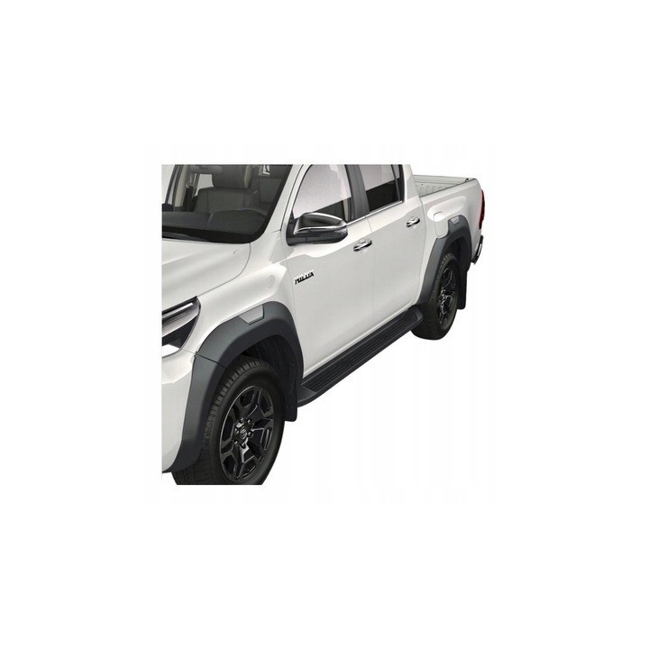 OEM Fender Flares Toyota Hilux Revo 2021+ — With Long Bumper Ends, Polycarbonate