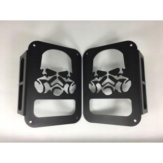 TopFire Steel Tail Light Guards Jeep Wrangler JK / JKU 2007-2017 — Pair