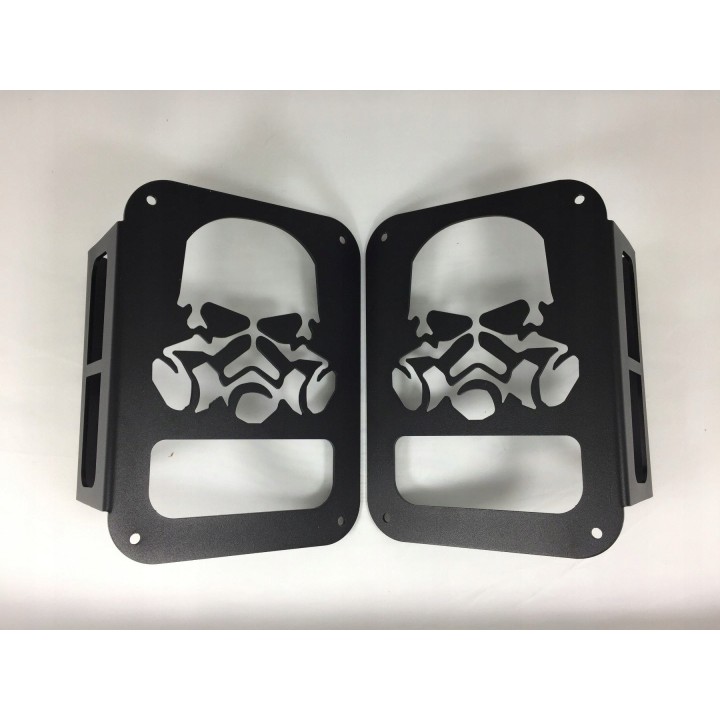 TopFire Steel Tail Light Guards Jeep Wrangler JK / JKU 2007-2017 — Pair
