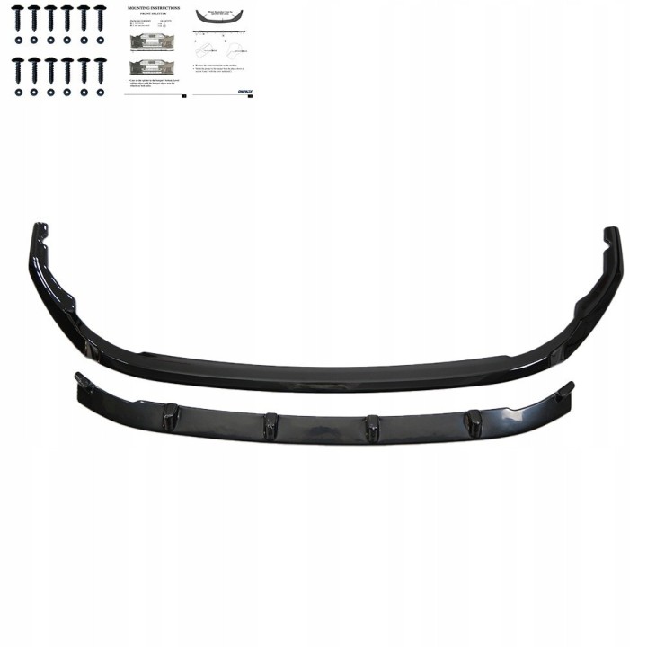Front Bumper Splitter VW Transporter T7 2024+ Version 2 (double) - view 2