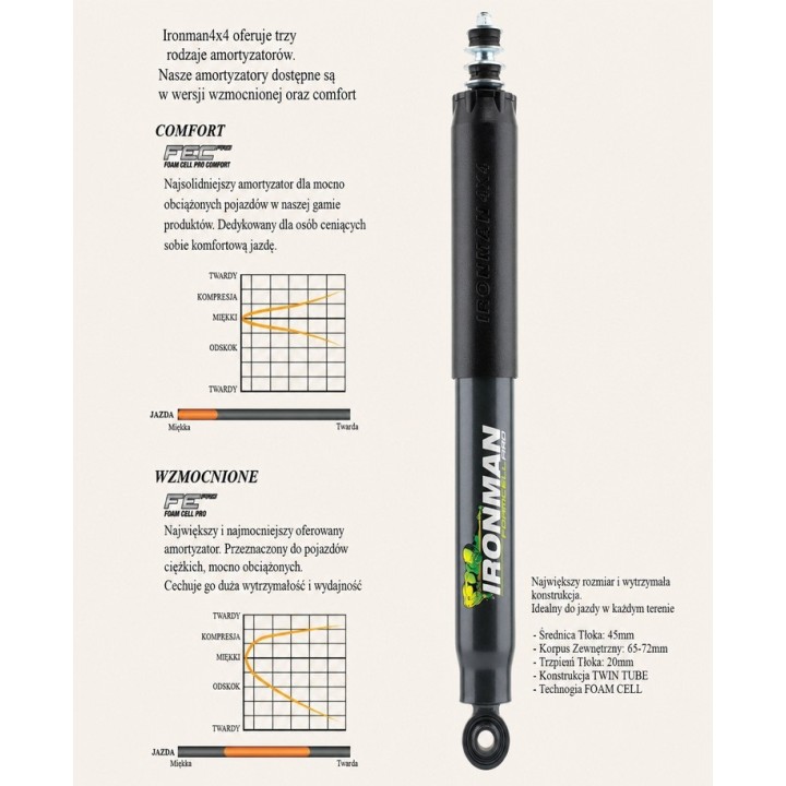 Rear shock absorber Ironman 4x4 Mitsubishi L200 45698FE