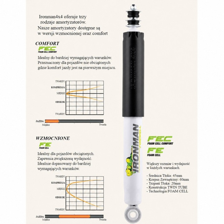 Rear shock absorber Ironman 4x4 Foam Cell, 2" lift — Ford Maverick, Holden Jackaroo Przed (24636FEP) - view 6