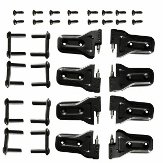 Door Hinges Jeep Wrangler JL/JLU 2018-2022 and Gladiator JT 2019-2022 — Aluminium, Matte Black