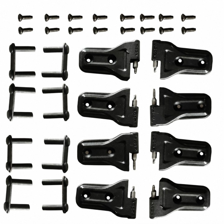 Door Hinges Jeep Wrangler JL/JLU 2018-2022 and Gladiator JT 2019-2022 — Aluminium, Matte Black