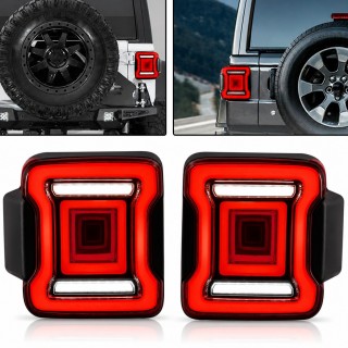 TopFire LED Tail Lights Jeep Wrangler JK/JKU 2007-2017 — Pair