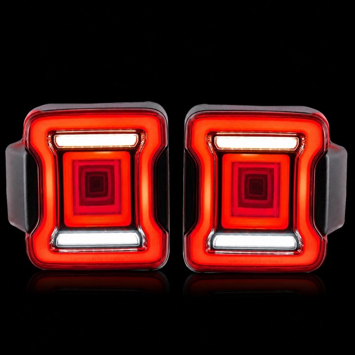 TopFire LED Tail Lights Jeep Wrangler JK/JKU 2007-2017 — Pair - view 3