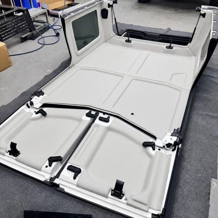 TopFire Headliner Jeep Wrangler JLU 2018-2024 — Light Grey, Alcantara-Look - view 3