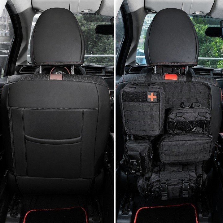 Seat Back Organiser with 5 Pouches — Off-Road