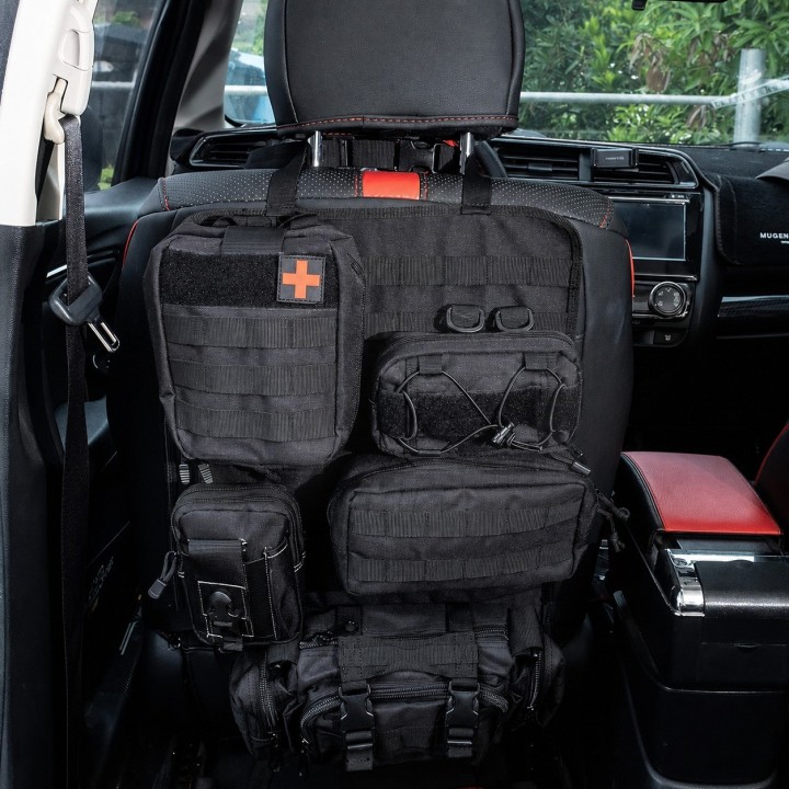 Seat Back Organiser with 5 Pouches — Off-Road