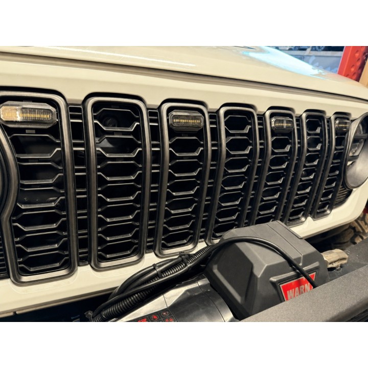 Grille Lights Jeep Wrangler JL and Gladiator — White