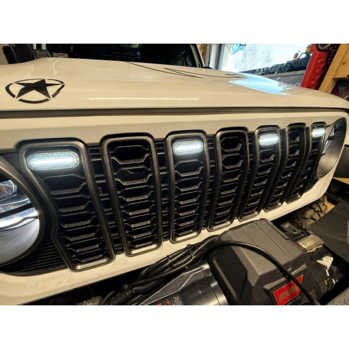 Grille Lights Jeep Wrangler JL and Gladiator — White