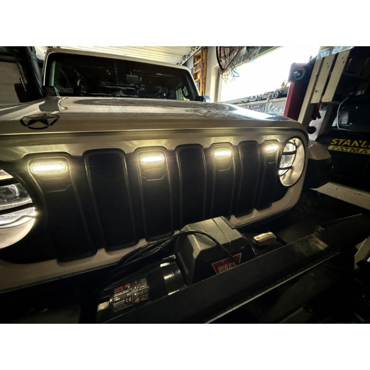 Grille Lights Jeep Wrangler JL and Gladiator — White