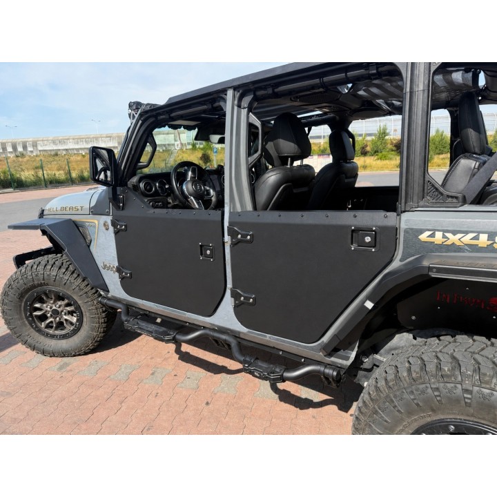 Aluminium Doors Jeep Wrangler JLU 2018-2025 / Gladiator JT 2019-2025 — Set of 4