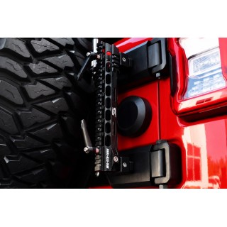 FURY Antenna and Flag Mount for Spare Wheel Carrier Jeep Wrangler JK / JL — Black