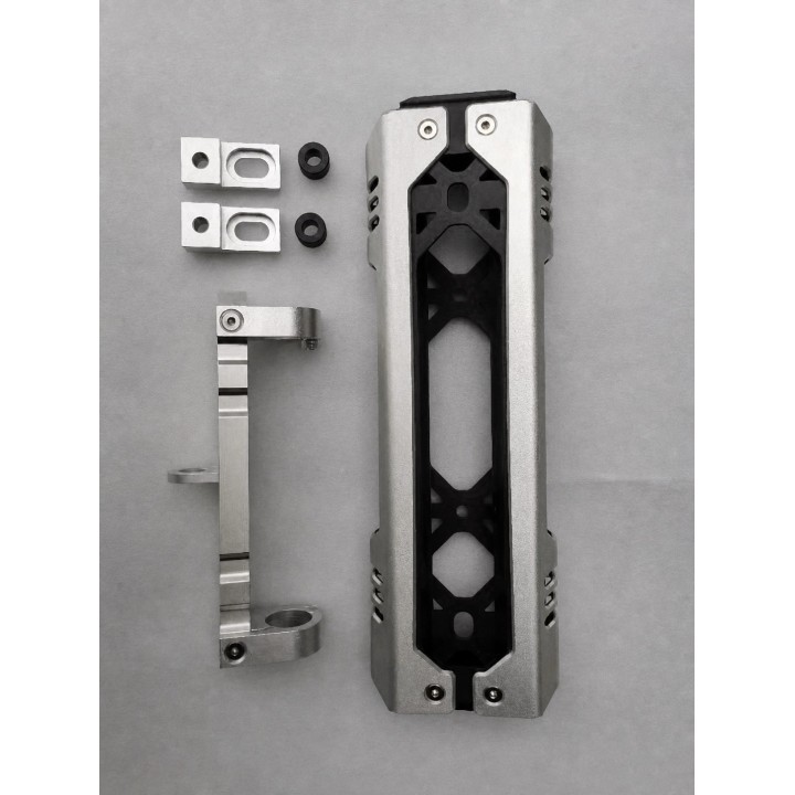 Antenna and Flag Mount for Spare Wheel Carrier Jeep Wrangler JK / JL — Aluminium, Silver - view 2