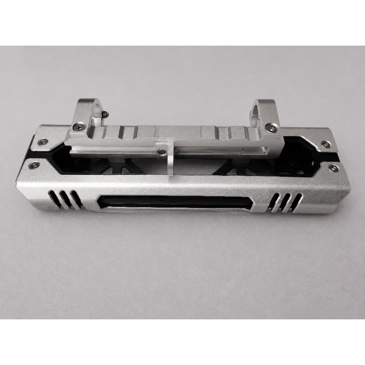 Antenna and Flag Mount for Spare Wheel Carrier Jeep Wrangler JK / JL — Aluminium, Silver - view 3
