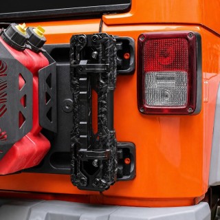 Antenna and Flag Mount for Spare Wheel Carrier Jeep Wrangler JK / JL — Aluminium, Black - view 2