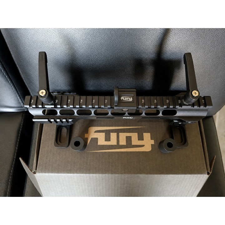 FURY Antenna and Flag Mount for Spare Wheel Carrier Jeep Wrangler JK / JL — Black - view 4