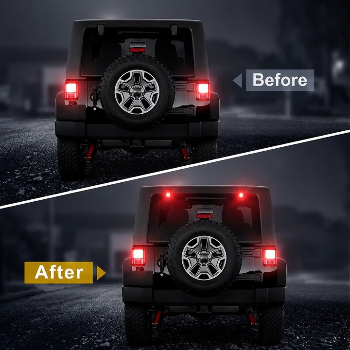 LED Lamps for Tailgate Glass Hinges Jeep Wrangler JL / JLU 2018+ — Set of 2 - view 2