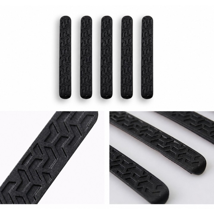 Door Handle Trims Jeep Wrangler JK 2007-2018 — Aluminium, Black, Tread Pattern - view 2