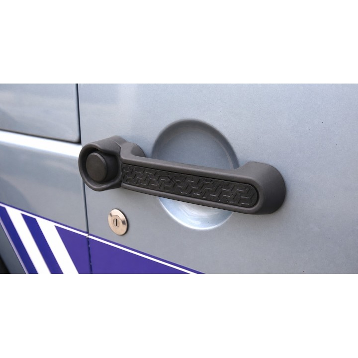 Door Handle Trims Jeep Wrangler JK 2007-2018 — Aluminium, Black, Tread Pattern - view 3