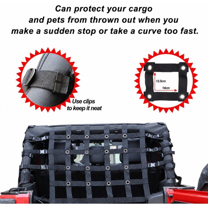 Cargo Nets Jeep Wrangler JLU 2018+ — Set