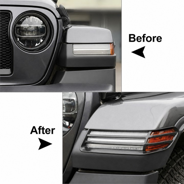 Decorative Fender Flare Light Covers Jeep Wrangler JL / JLU and Gladiator JT - view 3