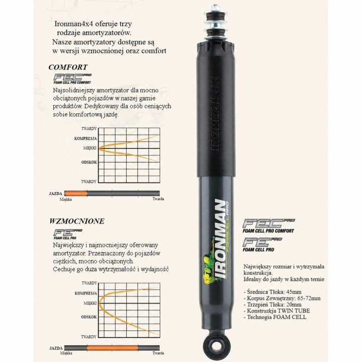 Shock absorber Ironman 4x4 Foam Cell Pro 2" lift 45017FE