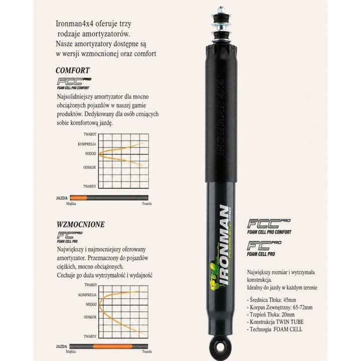 Rear shock absorber Ironman 4x4 Mitsubishi L200 45698FEC