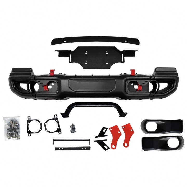 Aluminium Front Bumper with Bull Bar Jeep Wrangler JL 2018+ / Gladiator JT 2020+ — PDC version
